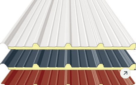 Insulated sandwich PUF panels